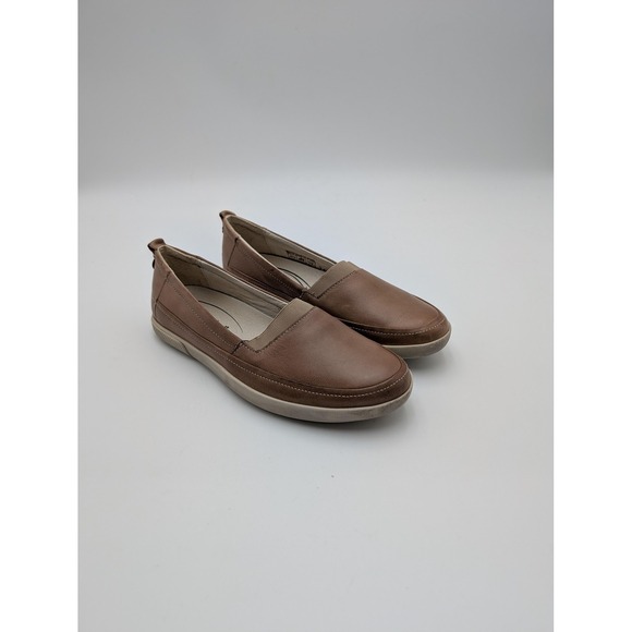 Josef Seibel Loafer Shoes Womens Size 5.5 Brown Leather Comfort Slip On Flats